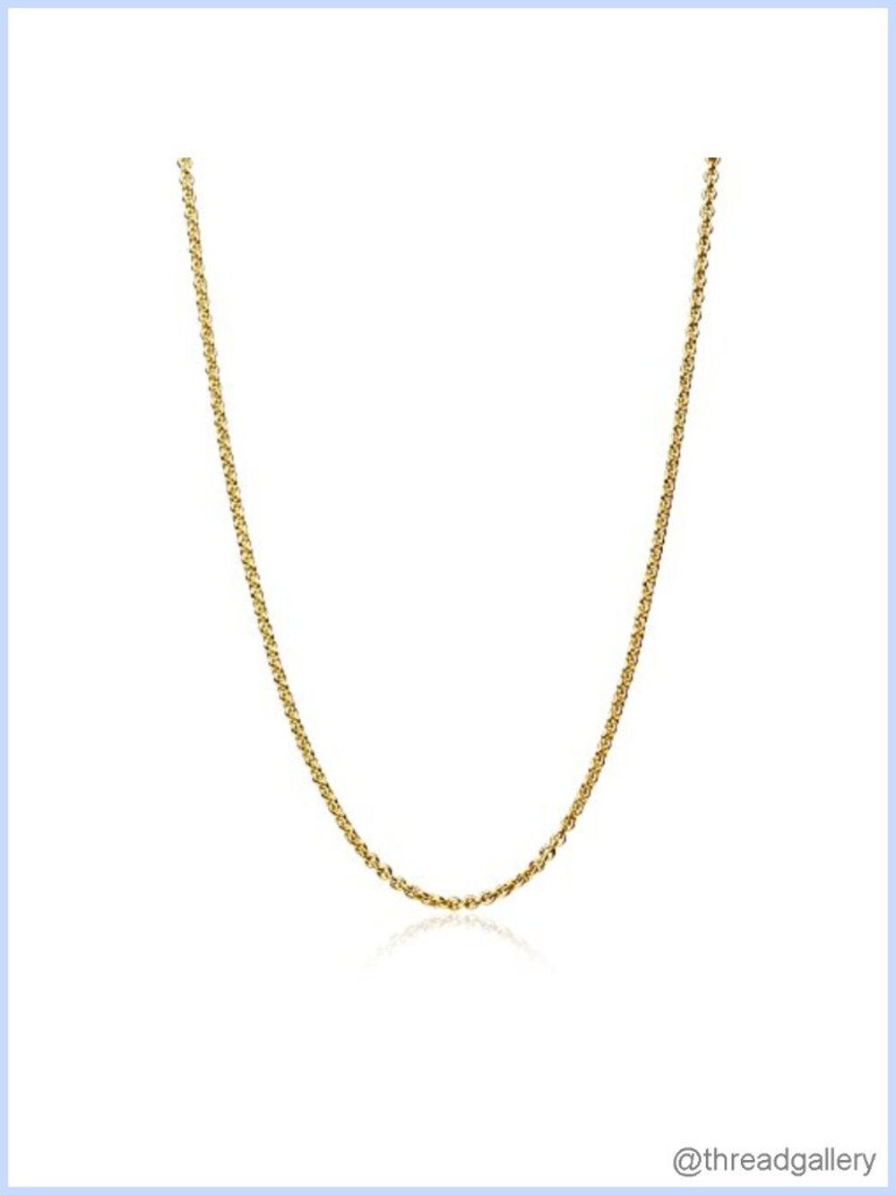 Sterling Silver Yellow Gold Flashed 1mm Thin Cable Rolo Chain Necklace 14-36 in